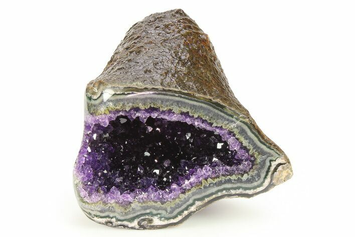 Sparkly, Deep Purple Amethyst Geode - Uruguay #275673